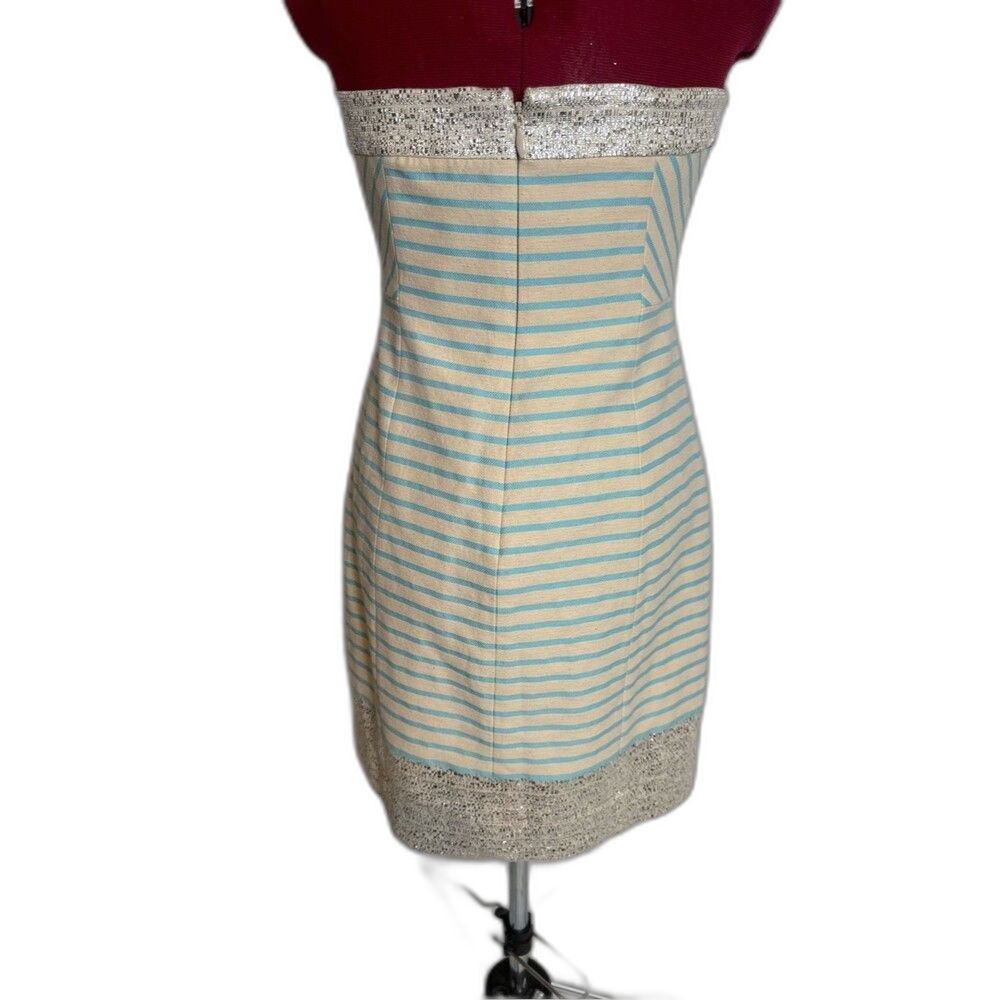 Lilly Pulitzer Remi Dress Women's Size 4 Strapless Blue Horizon Bayview Stripe - Picture 12 of 15